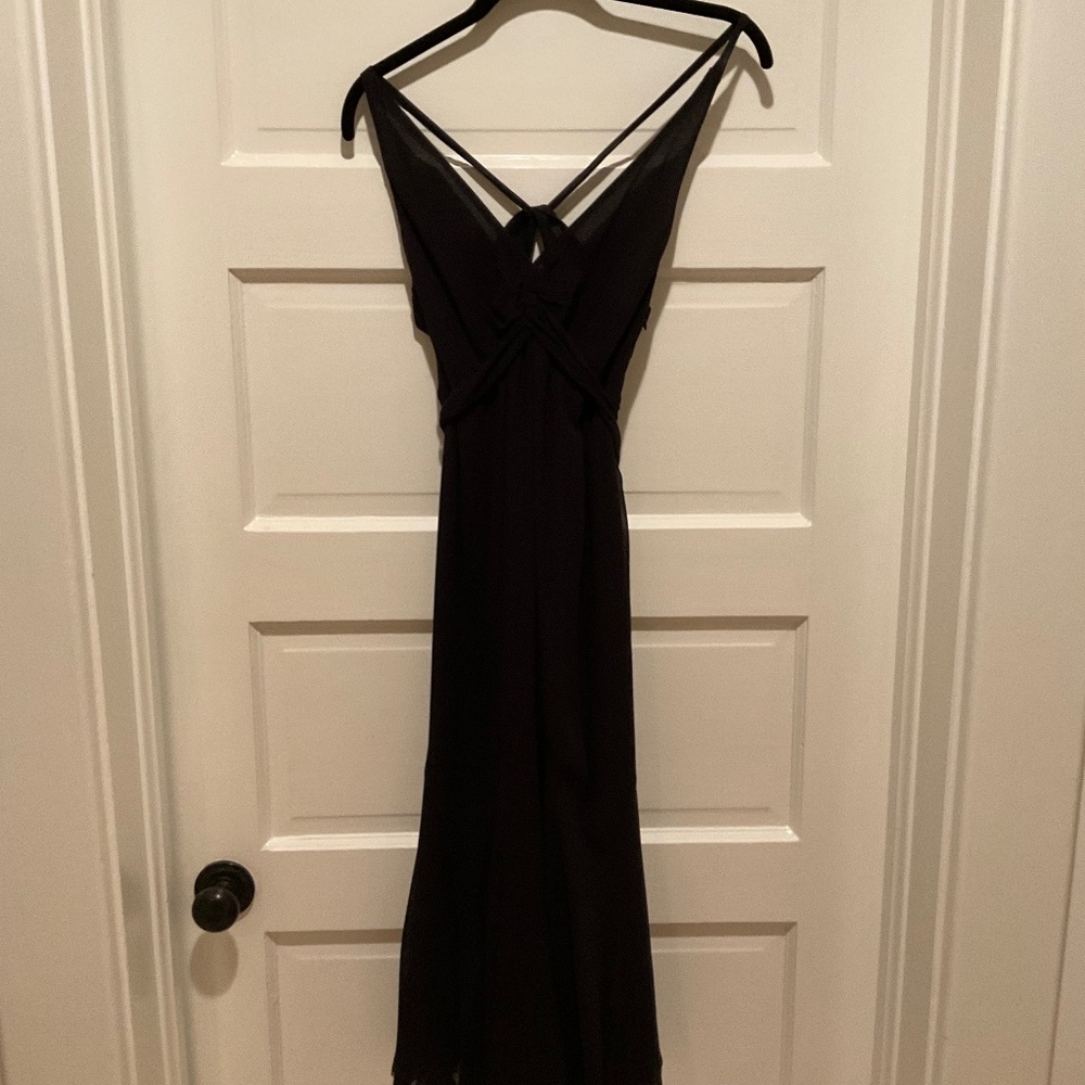 Strappy black Ted Baker dress, sheer sash